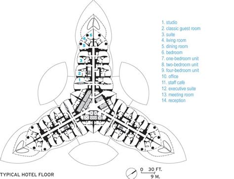 Burj Khalifa Hotel Floorplan Skidmore Owings Merill Hotel Project