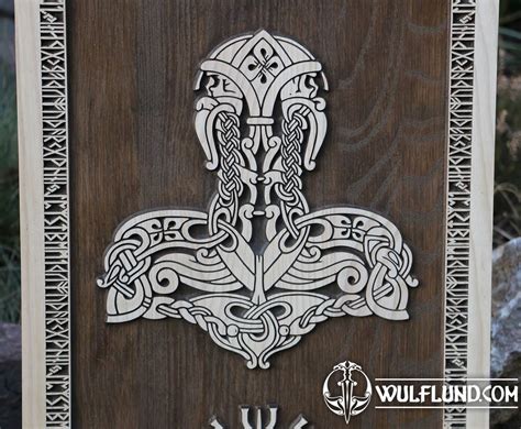 Mj Llnir Wall Decoration Plaquette X Cm Holzfiguren Holzprodukte