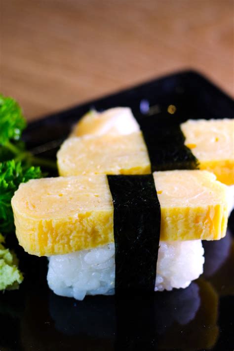 Tamago Sushi Japanese Egg Sushi Nigiri Tamago Sushi Recipe Sushi Egg