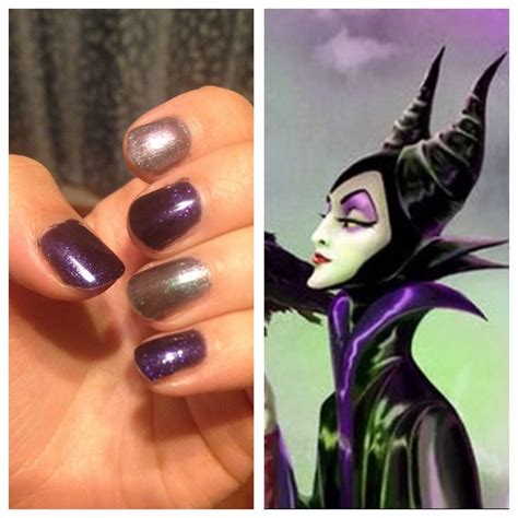 Malificent Nail Art Disneys Sleeping Beauty Simple Nails Easy Nail