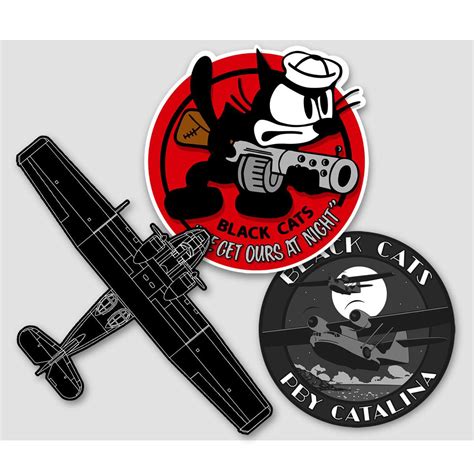 Pby Catalina Black Cats Sticker Pack Mach 5