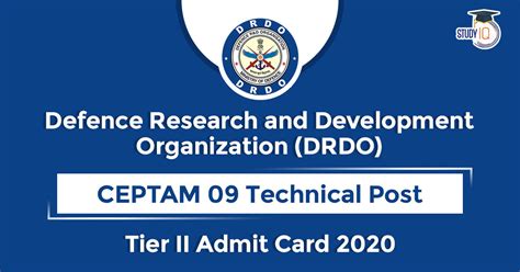 DRDO CEPTAM 09 Technical Post Tier II Admit Card 2020 Latest Govt Job