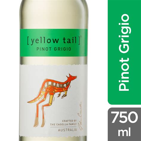 Yellow Tail Pinot Grigio White Wine 2021 750 Milliliter Bottle