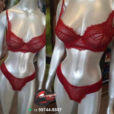 CONJUNTO LINGERIE DE RENDA ARO SEM BOJO Sex Shop e Moda Intíma Cajati Vale do Ribeira