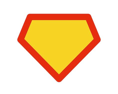 Premium Vector Superman Shield Icon Comic Super Hero Man Pentagon