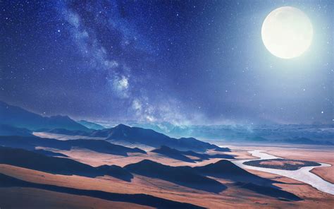 Moon Night Wallpapers 4k HD Moon Night Backgrounds On WallpaperBat