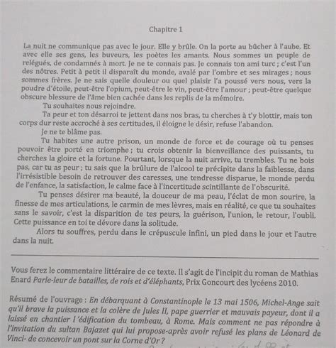 Bonjour je dois faire le commentaire littéraire de ce texte mais je ne