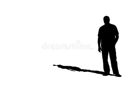 Silhouette of a Man with a Shadow Stock Illustration - Illustration of ...