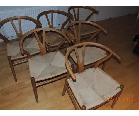 Hans J Wegner Y stol CH 24 stol Hans J Wegner Sæt af 6 stole af eg