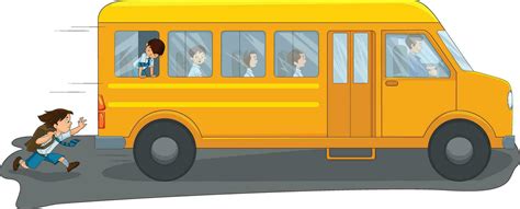 Yellow bus moving on road vector illustration 35789958 Vector Art at ...