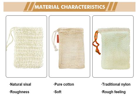 Biodegradable Organic Hemp Cotton Sisal Soap Bag Eco Friendly Natural