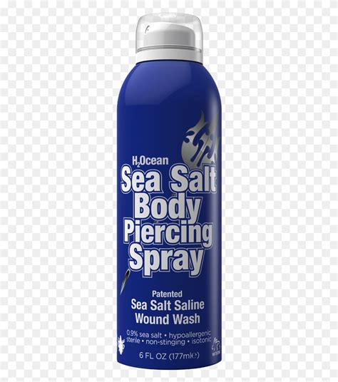 Piercing Aftercare Spray Saline Spray For Piercings, Tin, Aluminium, Text HD PNG Download ...