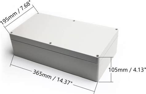 365 X 195 X 105mm Waterproof Plastic Enclosure Project Box 52