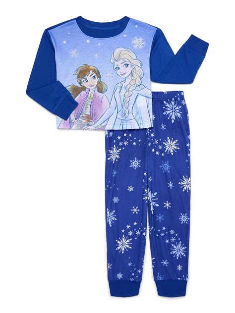 Disney Frozen Girls Long Sleeve Top and Pants Pajama Set, 2-Piece ...