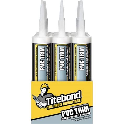 Titebond Ultimate 95 Oz Pvc Trim Adhesive And Sealant 12 Pack 6401