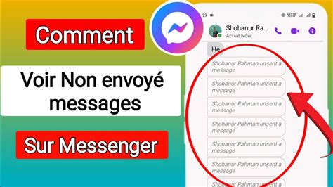 Comment Voir Les Messages Non Envoy S Sur Messenger Voir Les