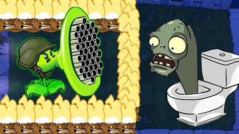 Gatling Pea Vs Skibidi Toilet Zombie Plants Vs Zombies Hack Youtube