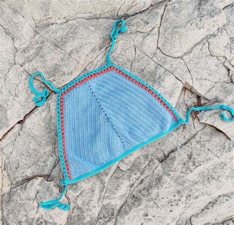Crochet Halter Summer Top Crochet Bikini Top Surf Top Etsy