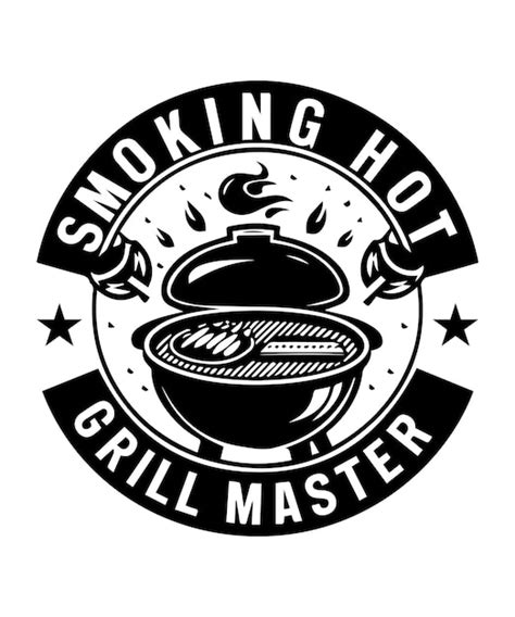 Premium Vector Smoking Hot Grill Master Bbq Tshirt Design