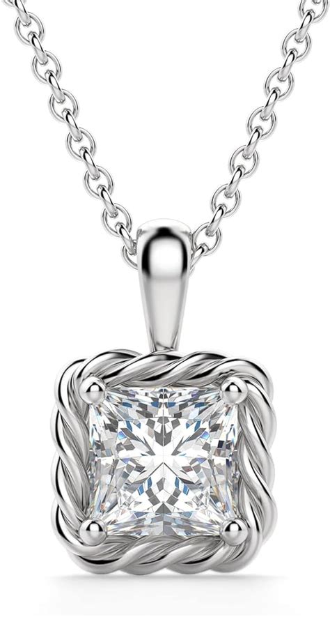 Diamond Nexus Moissanite Pendant Necklace For Women Ct Dew Center