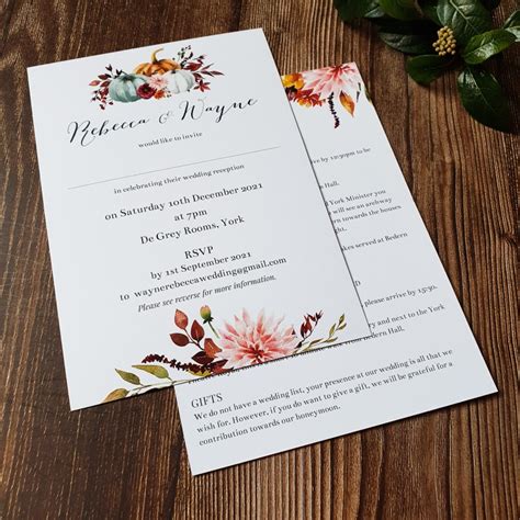 Autumn Wedding Invitations By Hearts And Twine Wedding Stationery