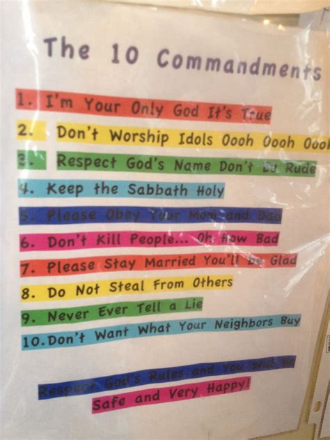 Ten Commandments Song For Kids