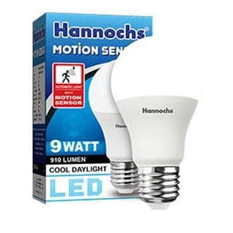 Jual Hannochs Motion Sensor Lampu Bohlam LED 9 Watt Lampu Sensor