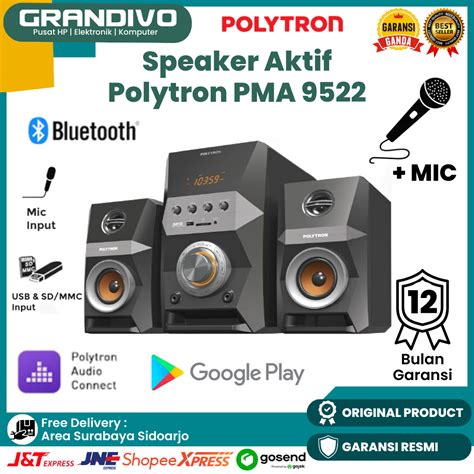 Jual Speaker Aktif Polytron Bluetooth Pma Superbass Garansi Resmi