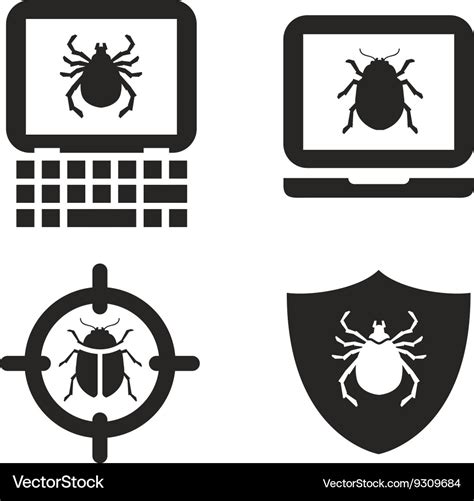 Antivirus Icon Laptop Computer Pc Sign Or Vector Image