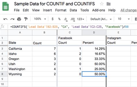 Using Countif Countifs In Google Sheets To Sort Analyze Data Purshology