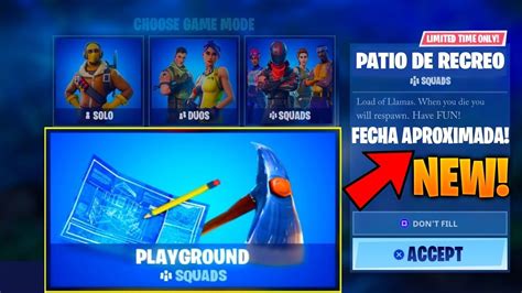 PATIO DE RECREO EN FORTNITE PATIO DE JUEGO FECHA APROXIMADA EN