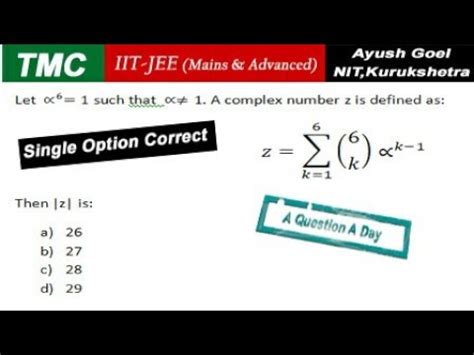 Binomial Theorem Nth Root Of Unity A Question A Day IITJEE MATHS JEE