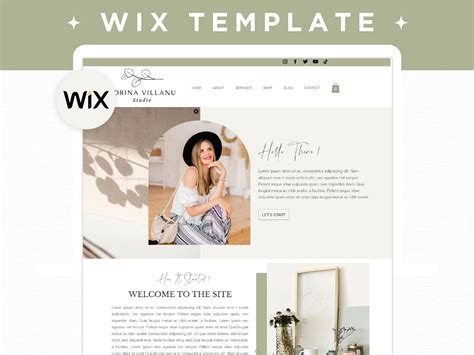 Wix Website Template Boho Coaching Website Template Blogger Website