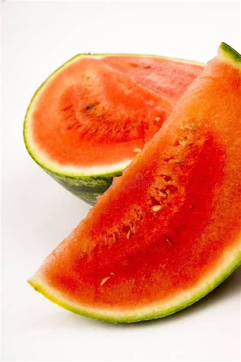 Wassermelonen Scheiben Unterteilt Großes Melonen Frucht Erzeugnis