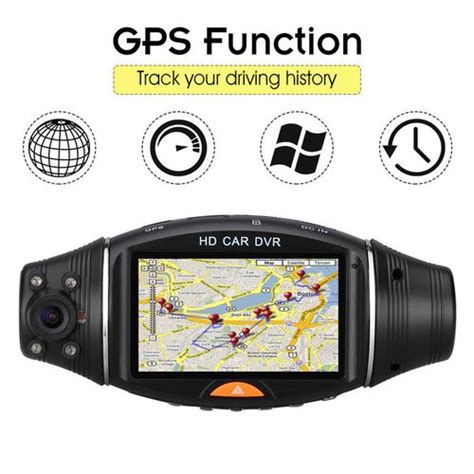 Dashcam Cam Ra Voiture Hd Double Objectif Avec Tracker Gps Et Suivi De