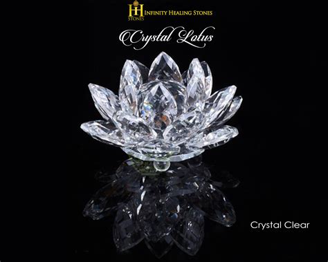 Crystal Lotus Sparkle Crystal Lotus Flower Feng Shui Reiki Etsy