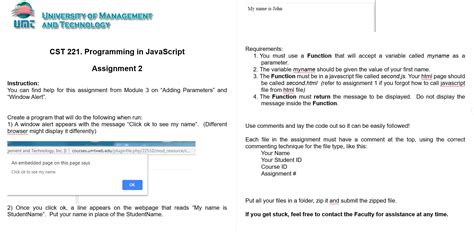Solved Cst Programming In Javascript Assignment Chegg