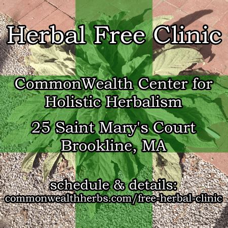 Herbal Free Clinic CommonWealth Holistic Herbalism