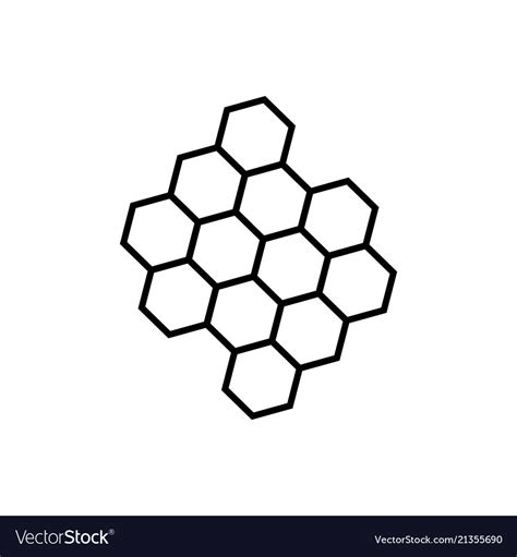 Line Honeycomb Icon Royalty Free Vector Image VectorStock