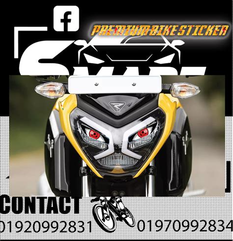 Tvs Raider Head Light Sticker New Bike Sticker Bike Head Sticker