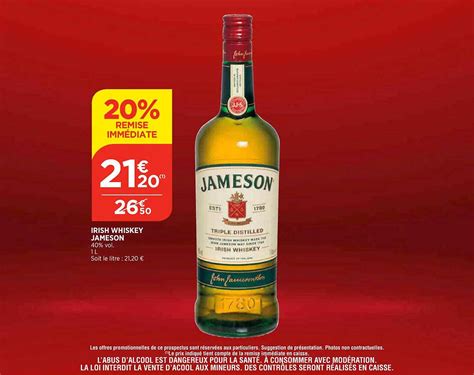 Offre Irish Whiskey Jameson Chez Maximarche