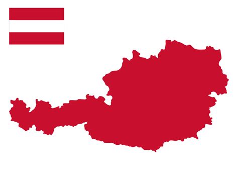 Austria map with Austrian flag. Flag of Austria 27991420 PNG