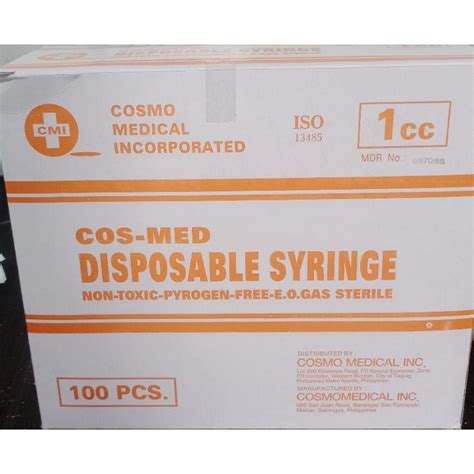 Disposable Syringe Cc Cos Med Pcs Box Shopee Philippines