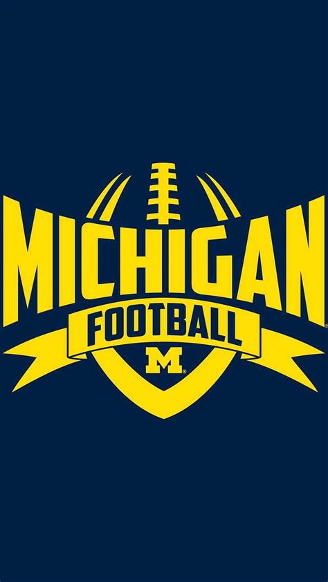 the michigan football logo on a blue background