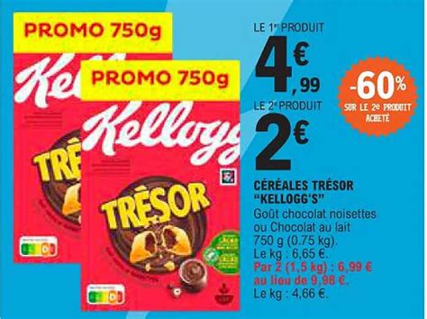 Promo C R Ales Tr Sor Kellogg S Chez E Leclerc Icatalogue Fr