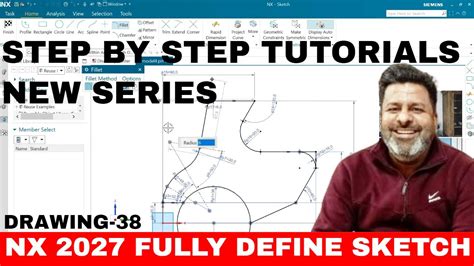 SIEMENS NX 2027 SKETCH DRG NO 48 HOW TO CREATE FULLY DEFINE SKETCH