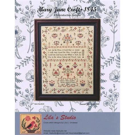 LILA S STUDIO Mary Jane Crofts 1845 Counted Cross Stitch Pattern