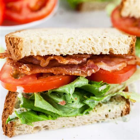 Blt With Lemon Basil Mayo The Rustic Foodie®