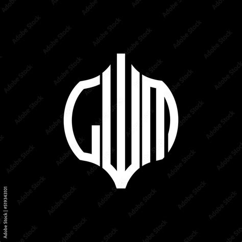 Gwm Letter Logo Gwm Best Black Background Vector Image Gwm Monogram