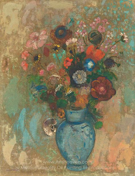 Odilon Redon Flowers In A Blue Vase Painting Reproductions Save